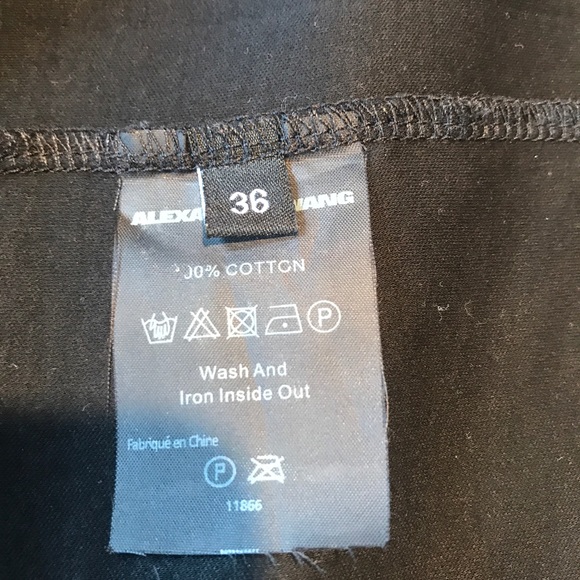 Alexander Wang flocked black velvet sh sl tshirt - Picture 5 of 7
